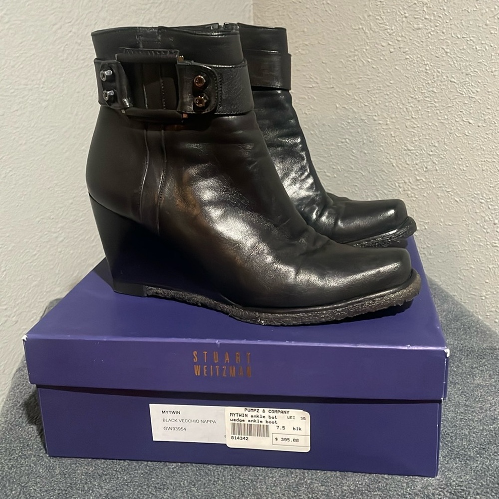 Stuart Weitzman wedge ankle boot